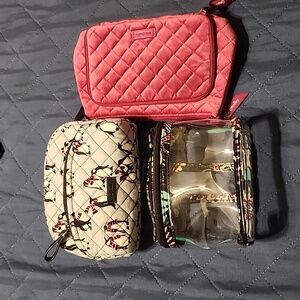 Vera Bradley make up bag bundle used